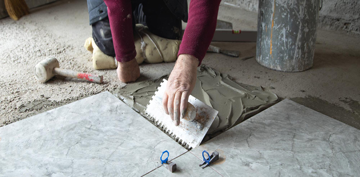 laying floor ceramic tile renovating floor copy